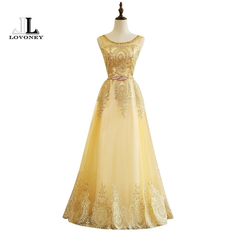 Длинное золотое платье на Алиэкспресс