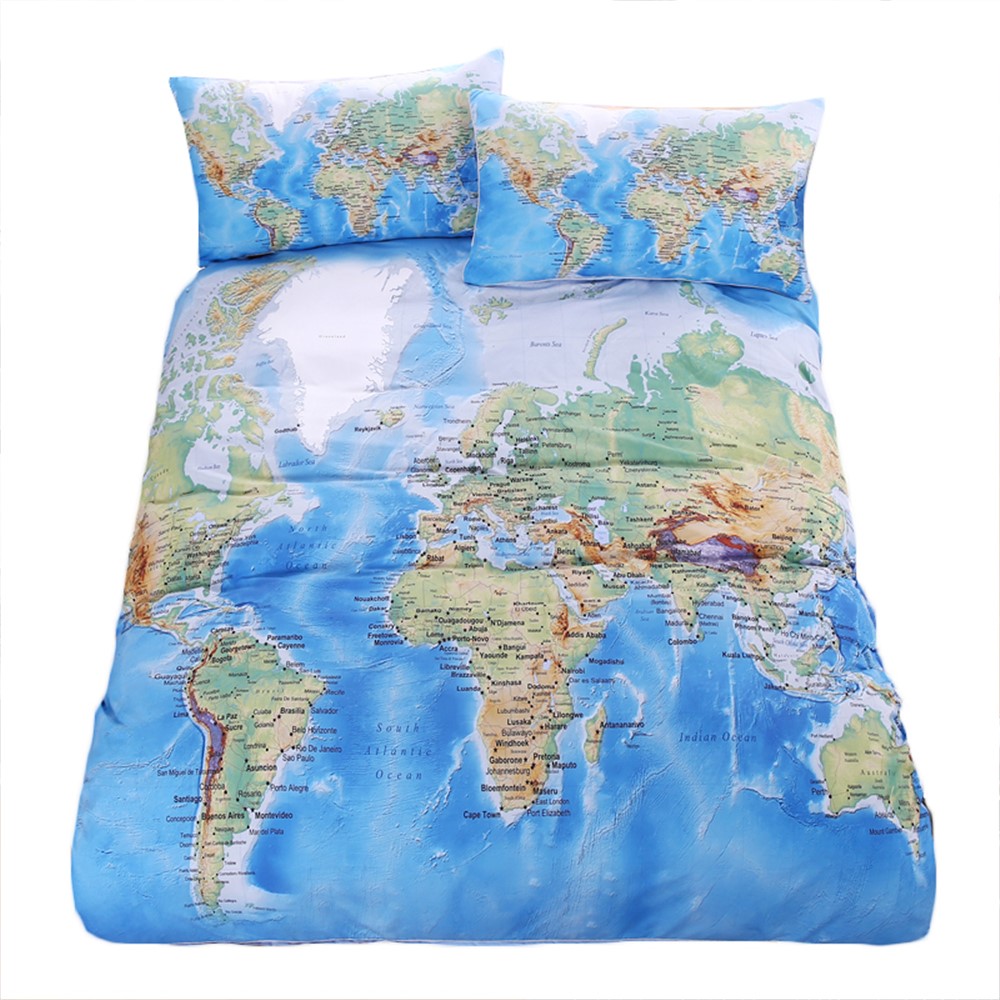 Постельное белье «Карта мира» купить на Алиэкспресс
