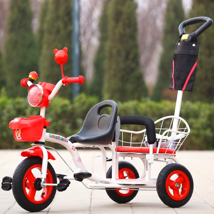 Трехколесный велосипед для двоих детей купить на Алиэкспресс