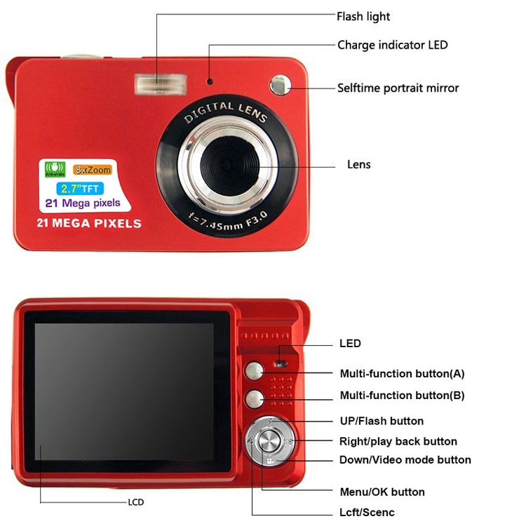 Компактный цифровой фотоаппарат купить на Алиэкспресс
