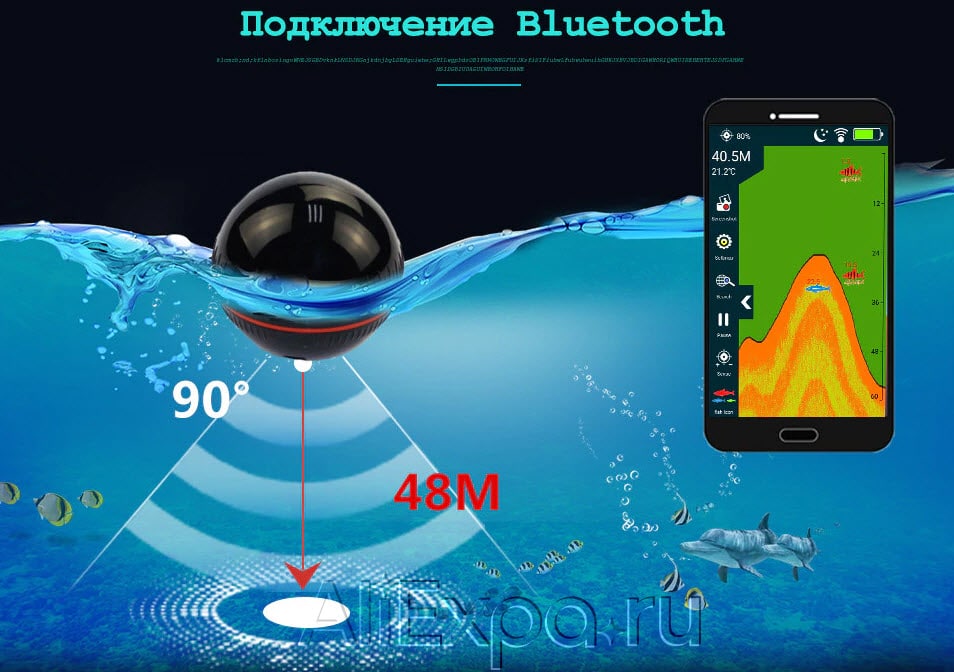 Эхолот Erchang для смартфона на Андроид и Айфон купить на Алиэкспресс