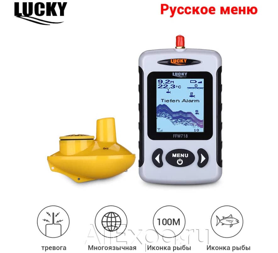 Беспроводной эхолот LUCKY FFW718 купить на Алиэкспресс